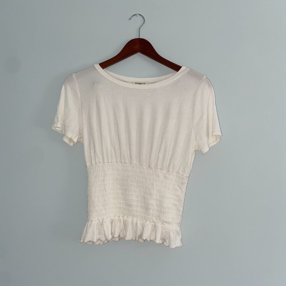 White Cropped Blouse